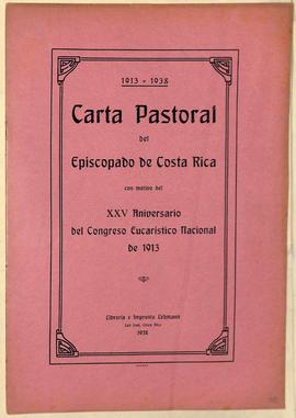 Cartas Pastorales colectivas del episcopado costarricense (1938)