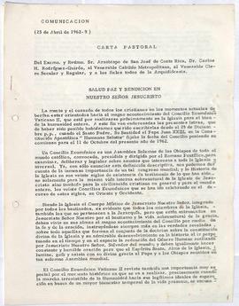 Cartas Pastorales colectivas del episcopado costarricense (1962-1975)