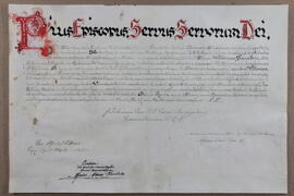 Bula de Pío XI nombrando a Víctor Sanabria obispo de Alajuela