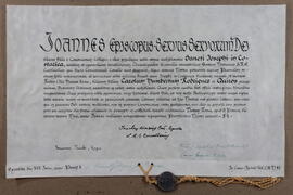 Bula de Juan XXIII comunicando al cabildo de la Catedral de San José, al clero y fieles de la Arquidiócesis el nombramiento de Mons. Rodríguez como arzobispo de San José