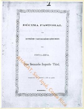 Décima carta pastoral de Bernardo Augusto Thiel, II obispo de San José, sobre la autoridad eclesiástica y la autoridad civil