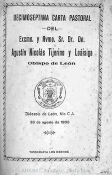 Decimoséptima carta pastoral de Agustín Nicolás Tijerino Loáisiga, obispo de León (Nicaragua)