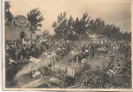 Carretas durante una procesión en San Isidro de Coronado