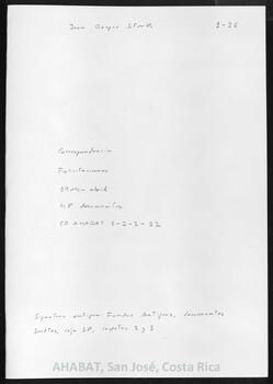 Correspondencia recibida por Juan Gaspar Stork, felicitándole por su nombramiento como obispo de San José (abril de 1904)
