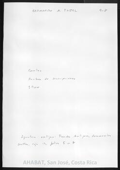Recibos de suscripciones a revistas de Bernardo Augusto Thiel, obispo de Costa Rica