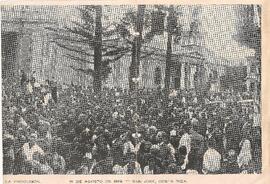 Procesión al Costado Sur de la Catedral, frente a la Curia Metropolitana