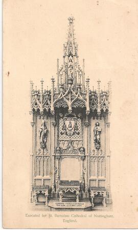 Silla Episcopal y altar de la Catedral de San Bernabé en Nottingham, Inglaterra