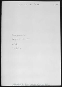 Correspondencia recibida por Bernardo Augusto Thiel de religiosas (1895)