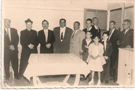 Monseñor Miguel Chaverri Rojas y Presbíteros Luis Diego Muro y José Domingo Luna Luna.