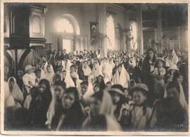 Interior del antiguo templo en San Isidro de Coronado
