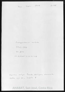 Correspondencia recibida por Juan Gaspar Stork (1903)