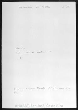 Notas manuscritas sobre el matrimonio