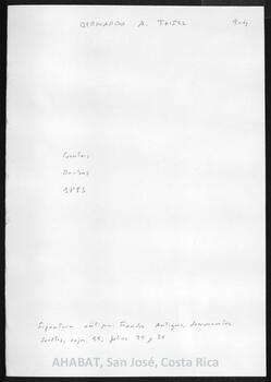 Recibos de la Tesorería Municipal de San José a nombre de Bernardo Augusto Thiel, obispo de Costa Rica