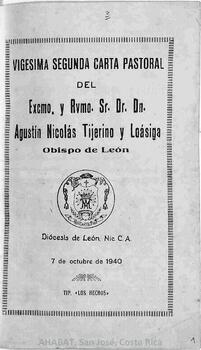 Vigésima segunda carta pastoral de Agustín Nicolás Tijerino Loásiga, obispo de León (Nicaragua)