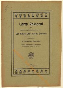 Carta pastoral de Rafael Otón Castro, I arzobispo de San José, publicando la constitución apostólica sobre el jubileo universal extraordinario de 1929