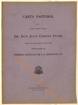 Carta pastoral de Juan Gaspar Stork, II obispo de San José, publicando la primera encíclica de Benedicto XV