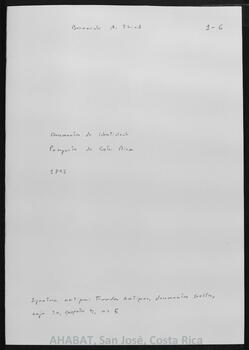 Pasaporte de Costa Rica a nombre de Bernardo Augusto Thiel