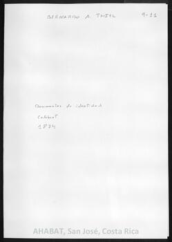 Celebret del Superior General de la Congregación de la Misión a favor de Bernardo Augusto Thiel
