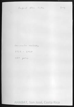 Documentos contables de Rafael Otón Castro